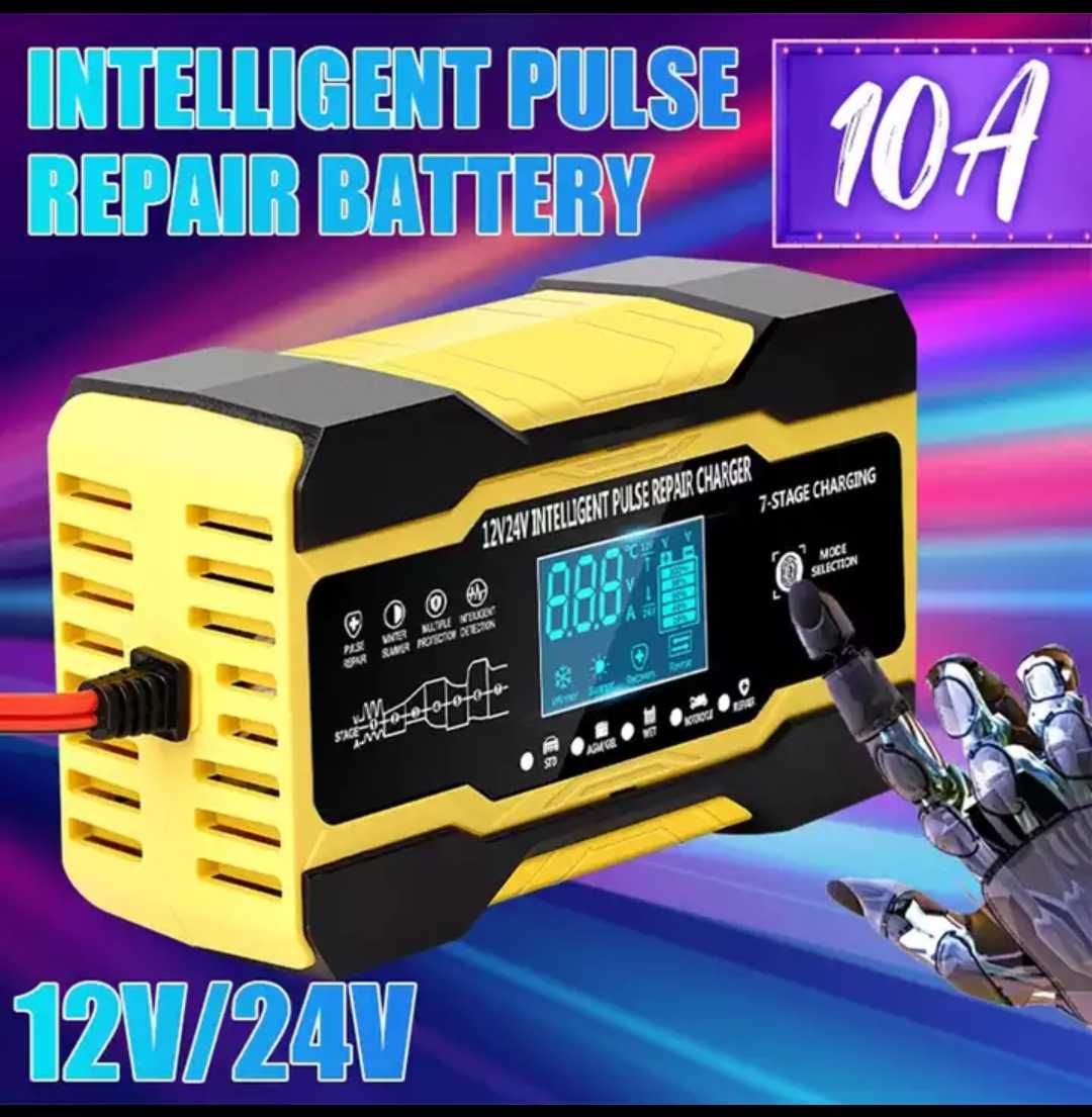 Умное Импульсное Зарядное Устройство 12V 10A, 24V 5A