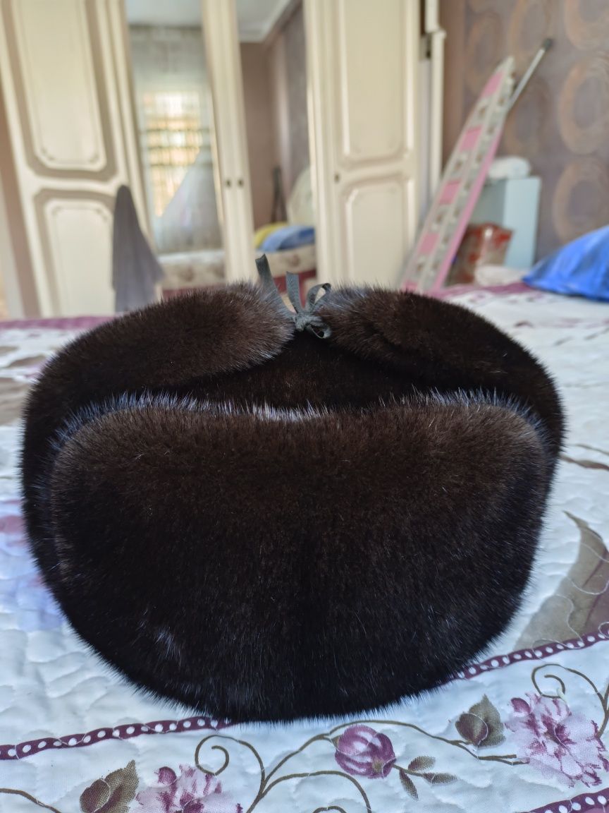 Шапка ушанка норка