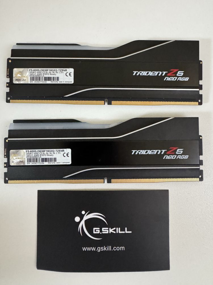ОЗУ 32gb DDR5 6000mhz Gskill Trident z5 NEO ARGB