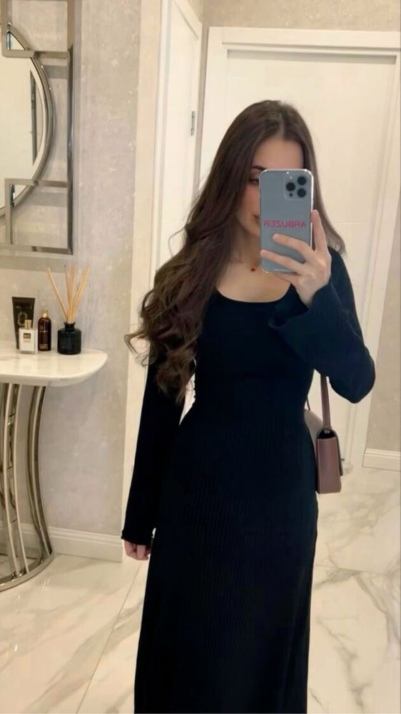 Повседневное платье черный , нежно розовый