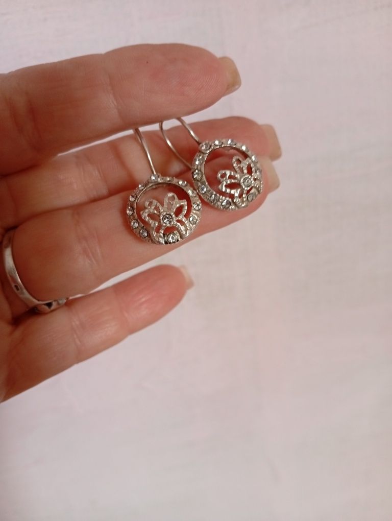 Серьги серебро с камнями