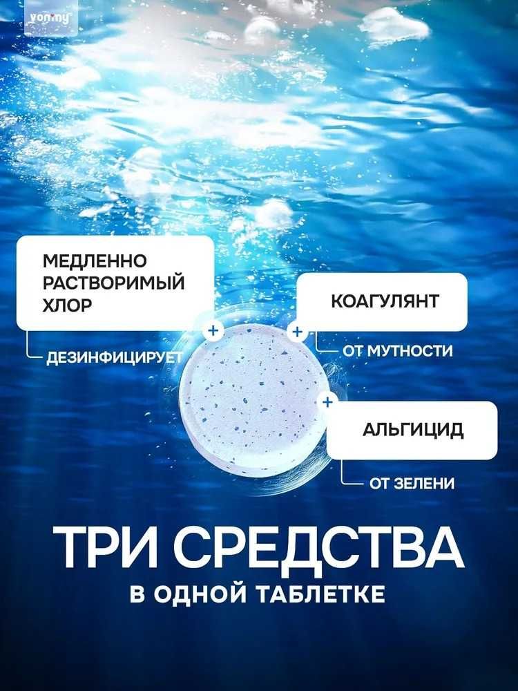 Хлор Комплекс, 200 г. Медленнорастворимая химия 5-в-1 Дом Быта 2 этаж