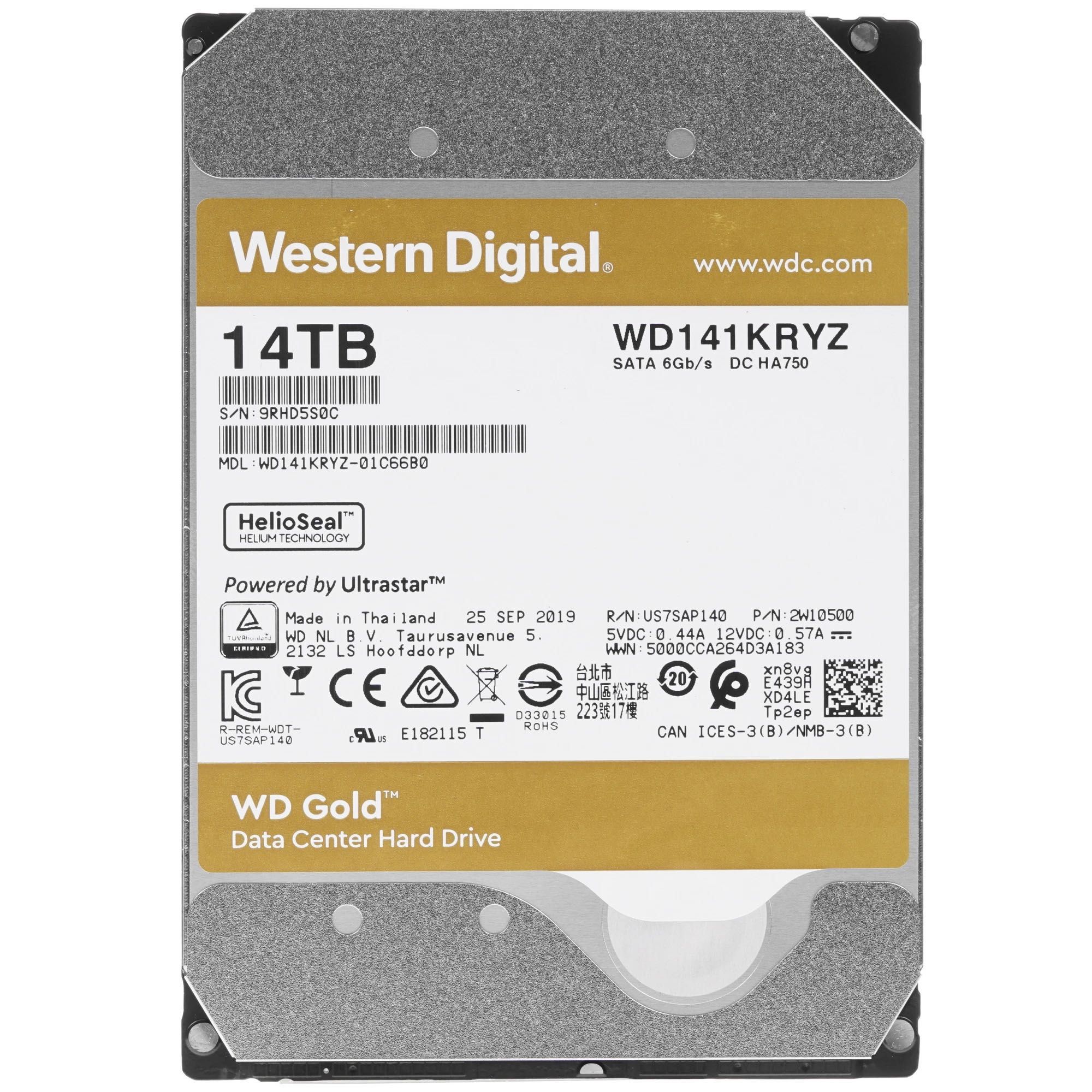 Жесткий диск WD Gold 14 ТБ