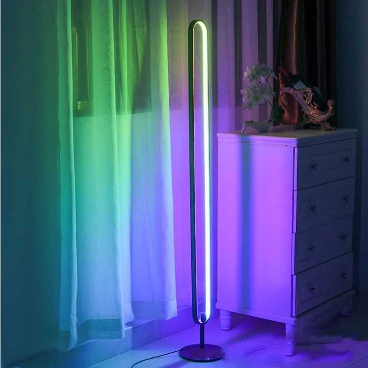 Угловая Led RGB лампа, ночник, Led торшер 140 см + Джостик.