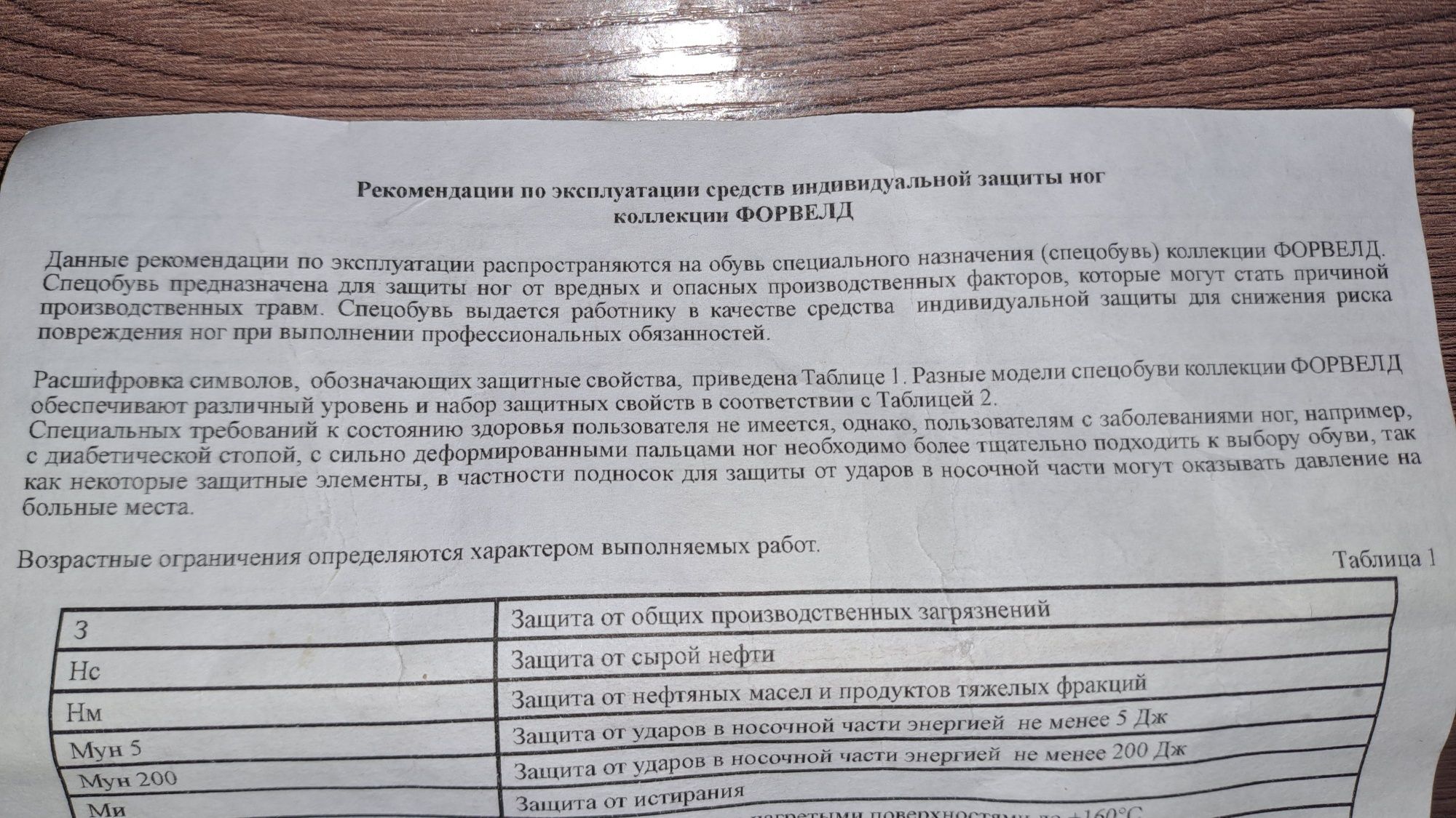 Спецобувь ФОРВЭЛД для работы на производстве 40 размер