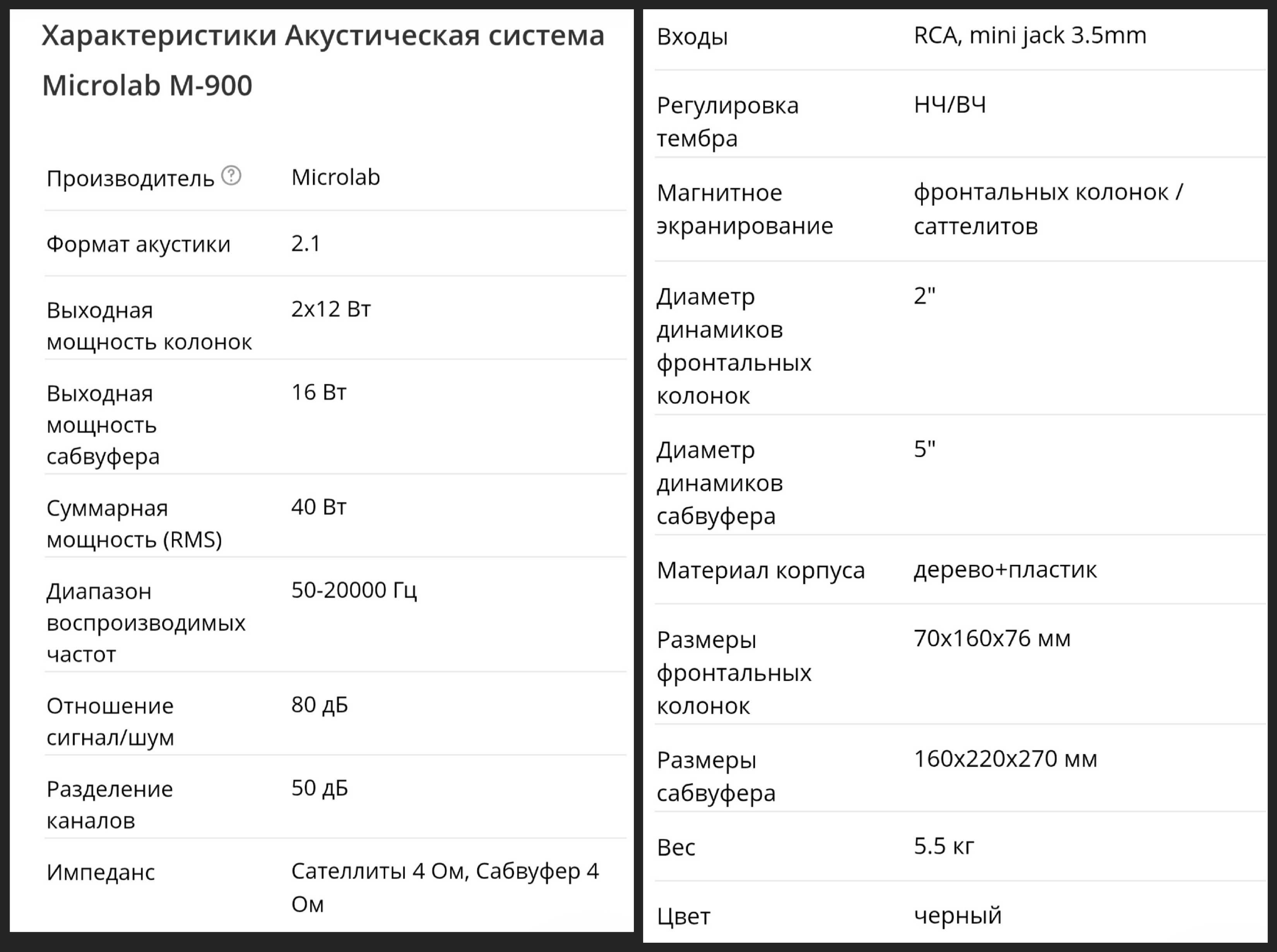 Акустическая система Microlab M-900