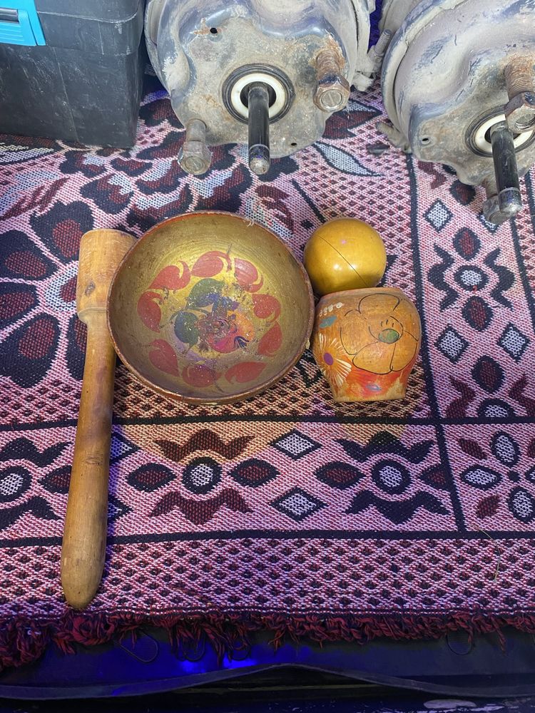 Советская скалка,тарелка из дерева