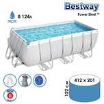 Бассейн каркасный Bestway, 412х201х122 см, Power Steel Rectangular, 56