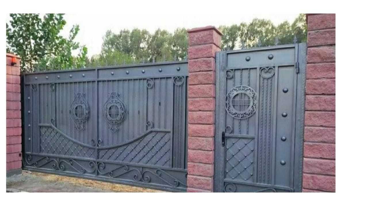 Ворота Откатной Готовые Распашные Ворота Навес Перила Лестница