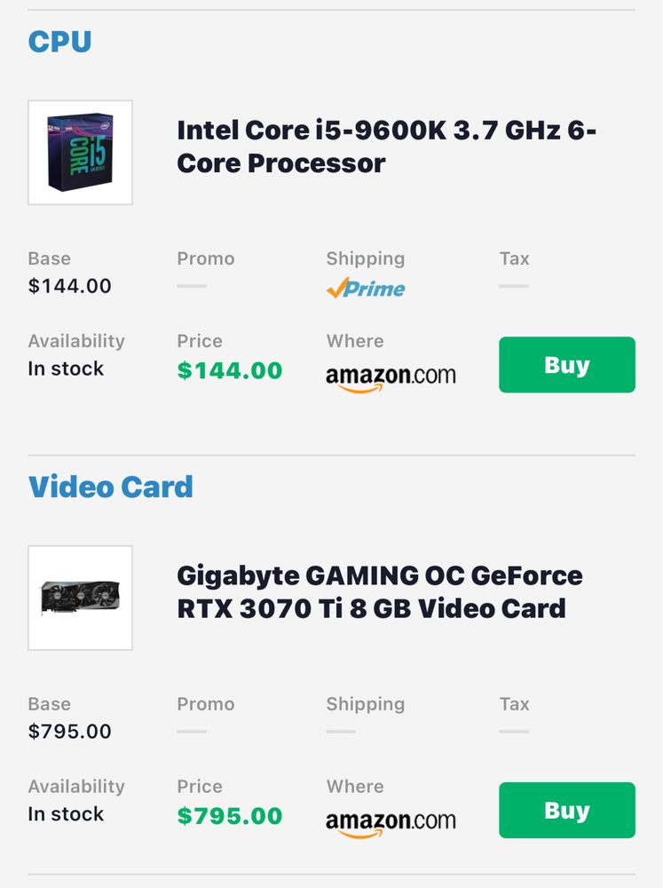 i5 9600k + RTX 3070 Ti - Игровая сборка