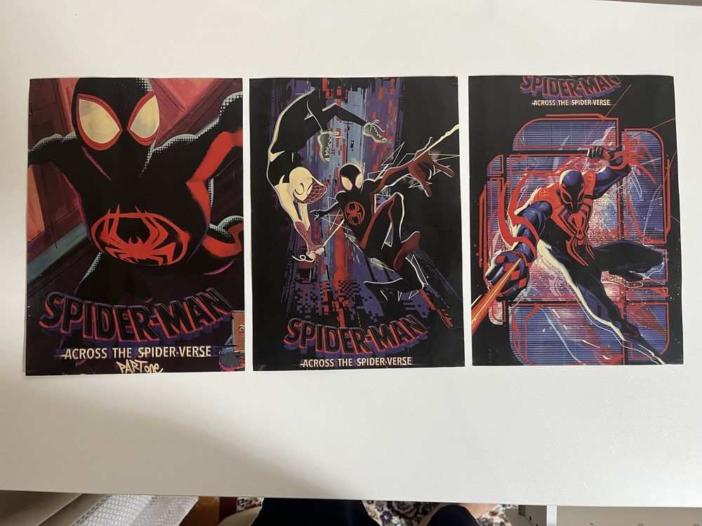 Постеры Spiderman across the spiderverse и BIKING