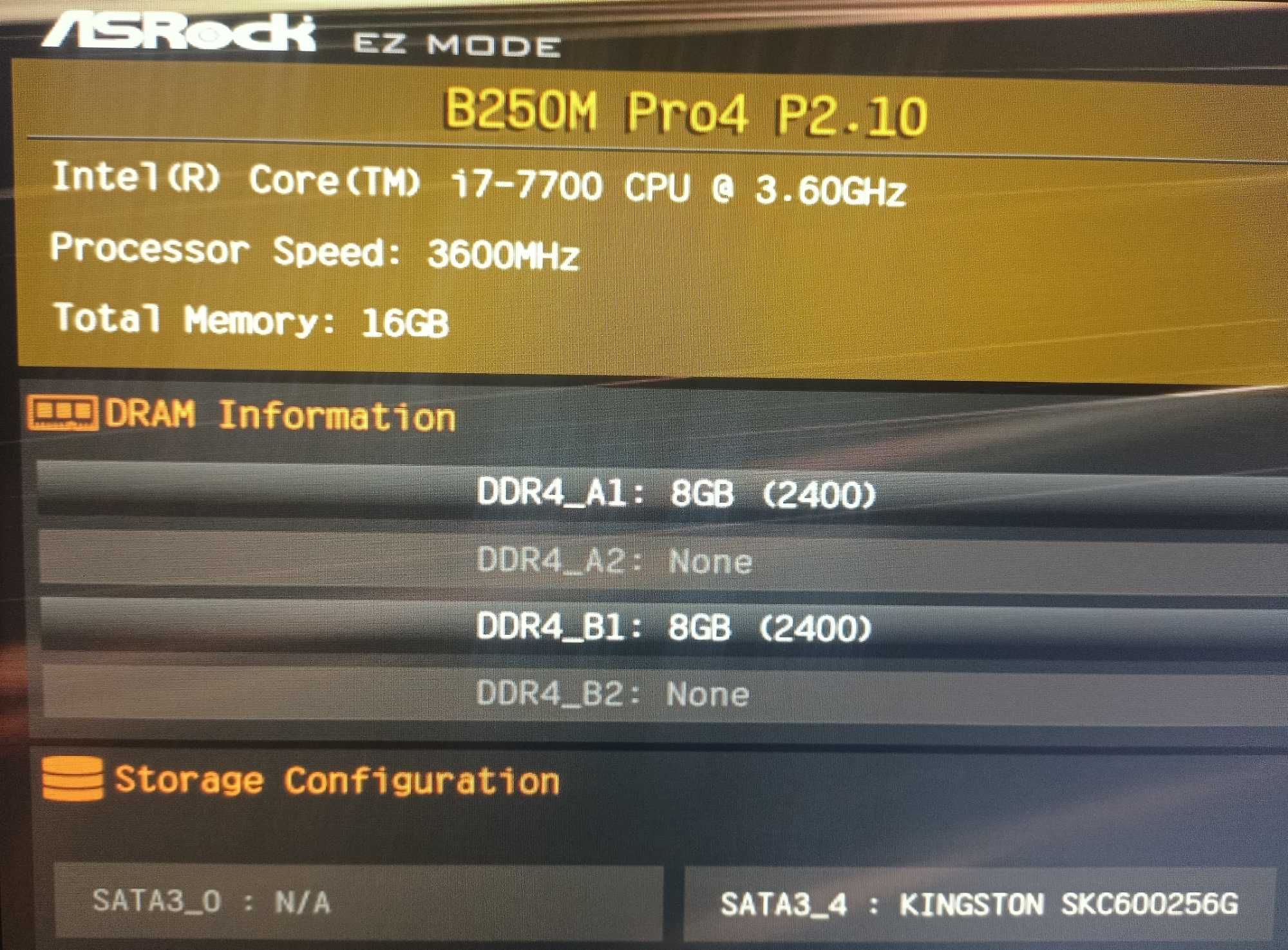 Компьютер Core i7-7700\DDR4 16Gb\SSD 256GB
