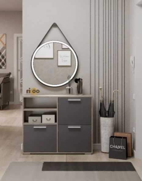 Тумба для обуви Ricco Грета, 96x24x79 см, белый