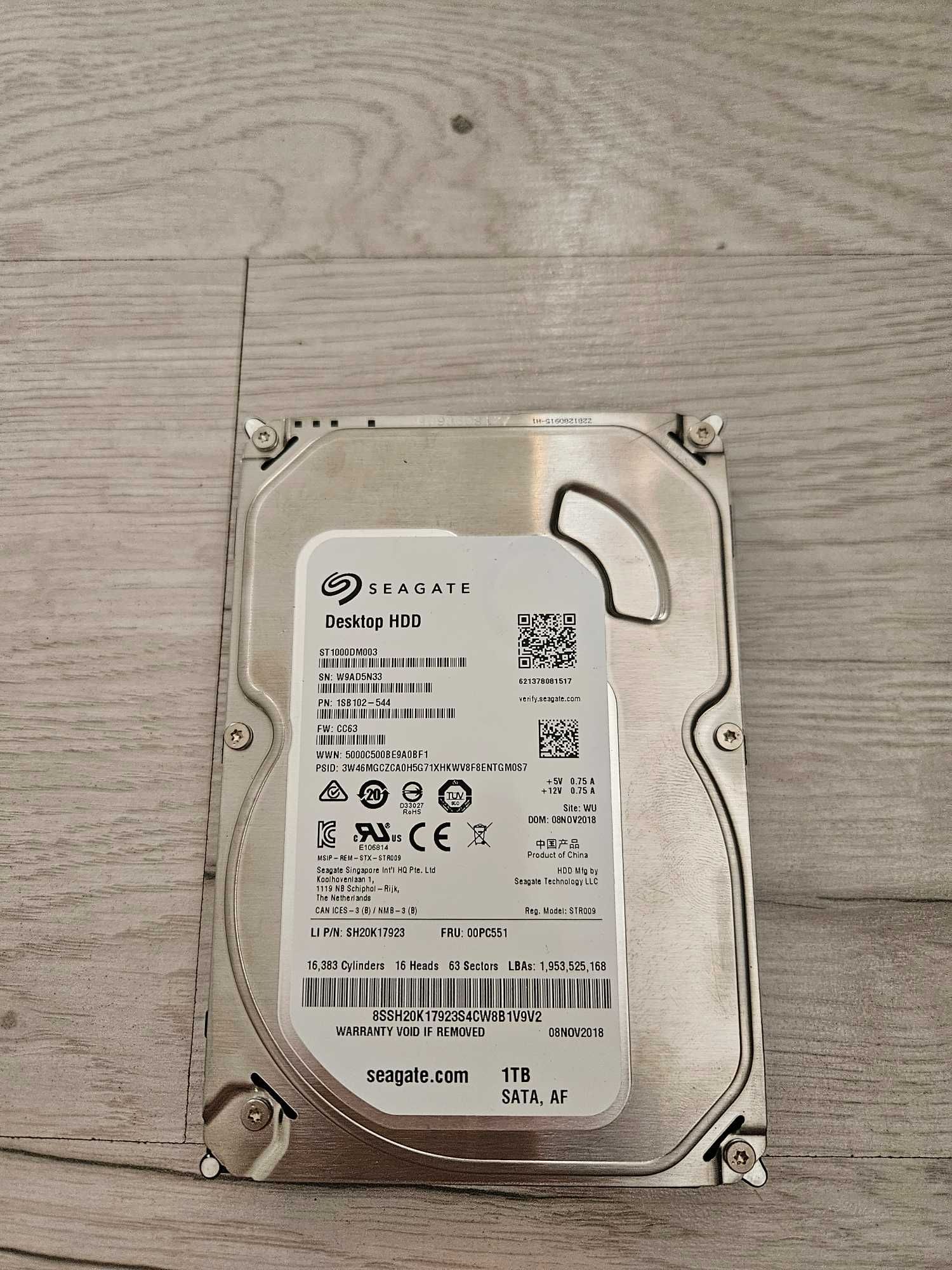 Жёсткий диск 1Tb Seagate 3,5''