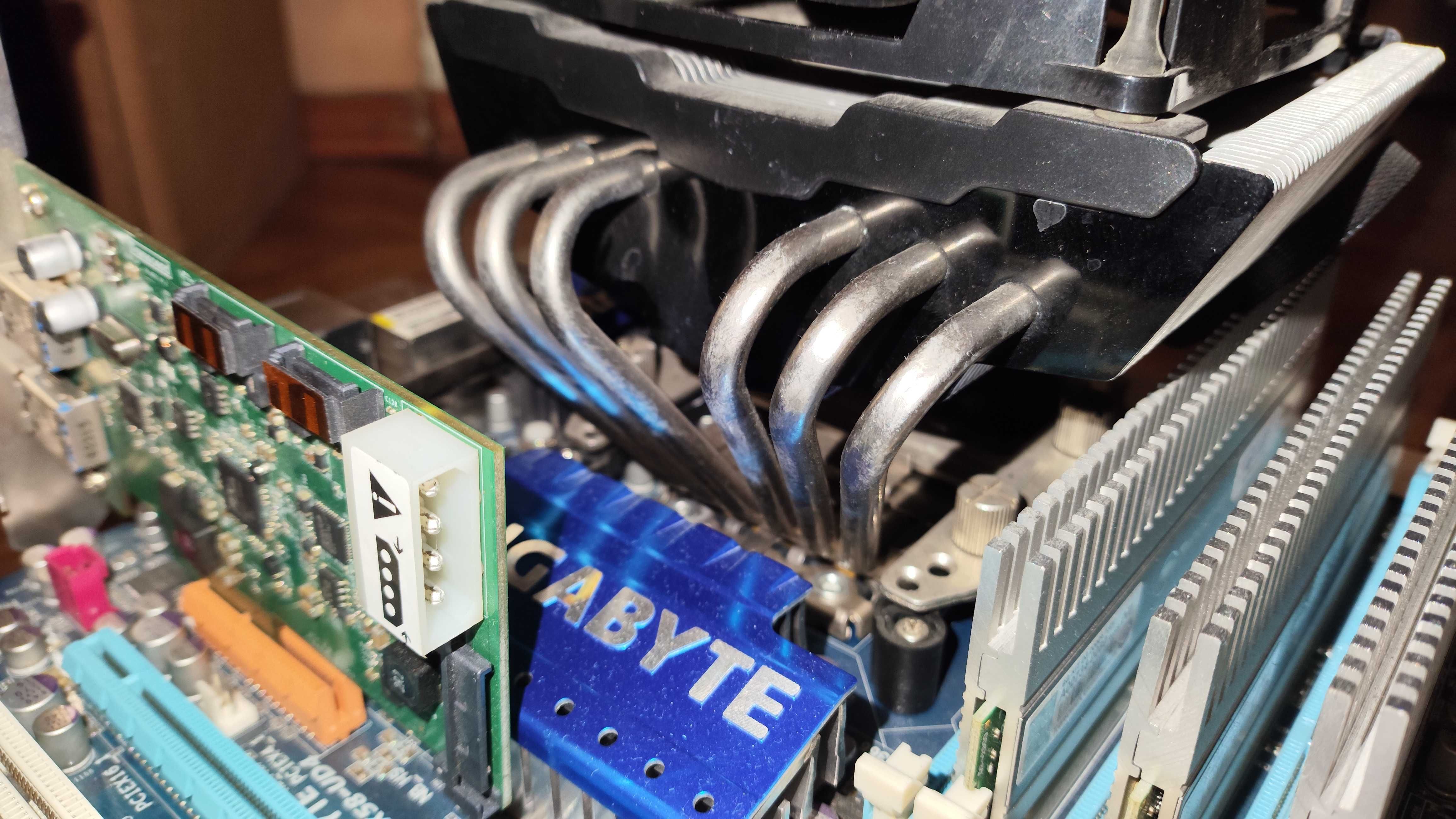 мат. плата gigabyte ex58-ud4 + проц i7 + 3 озу по 2гб + кулер deepcool