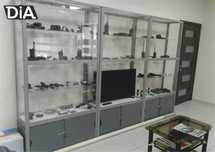Прилавок витрина стеклянная из профиля, оборудование для магазина asvp