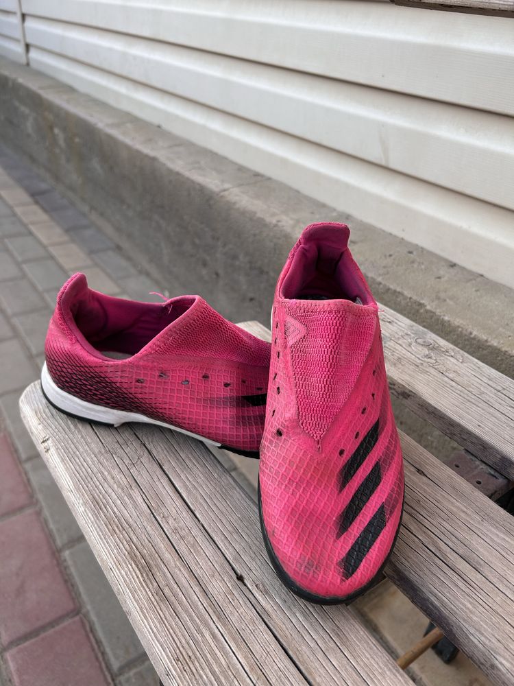 Оригинальный сороконожка adidas X розовый расцветка