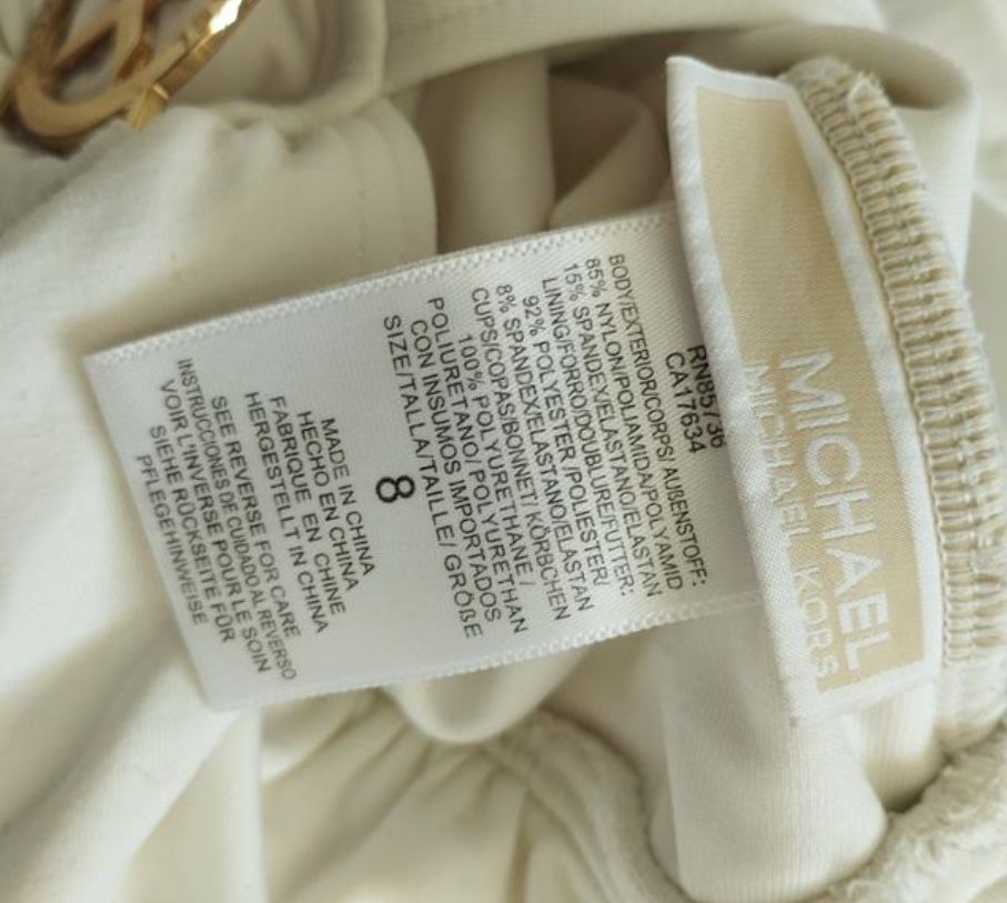 Новый купальник michael kors, белый и хаки