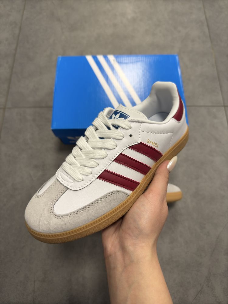 Adidas Samba OG White Burgundy Gum