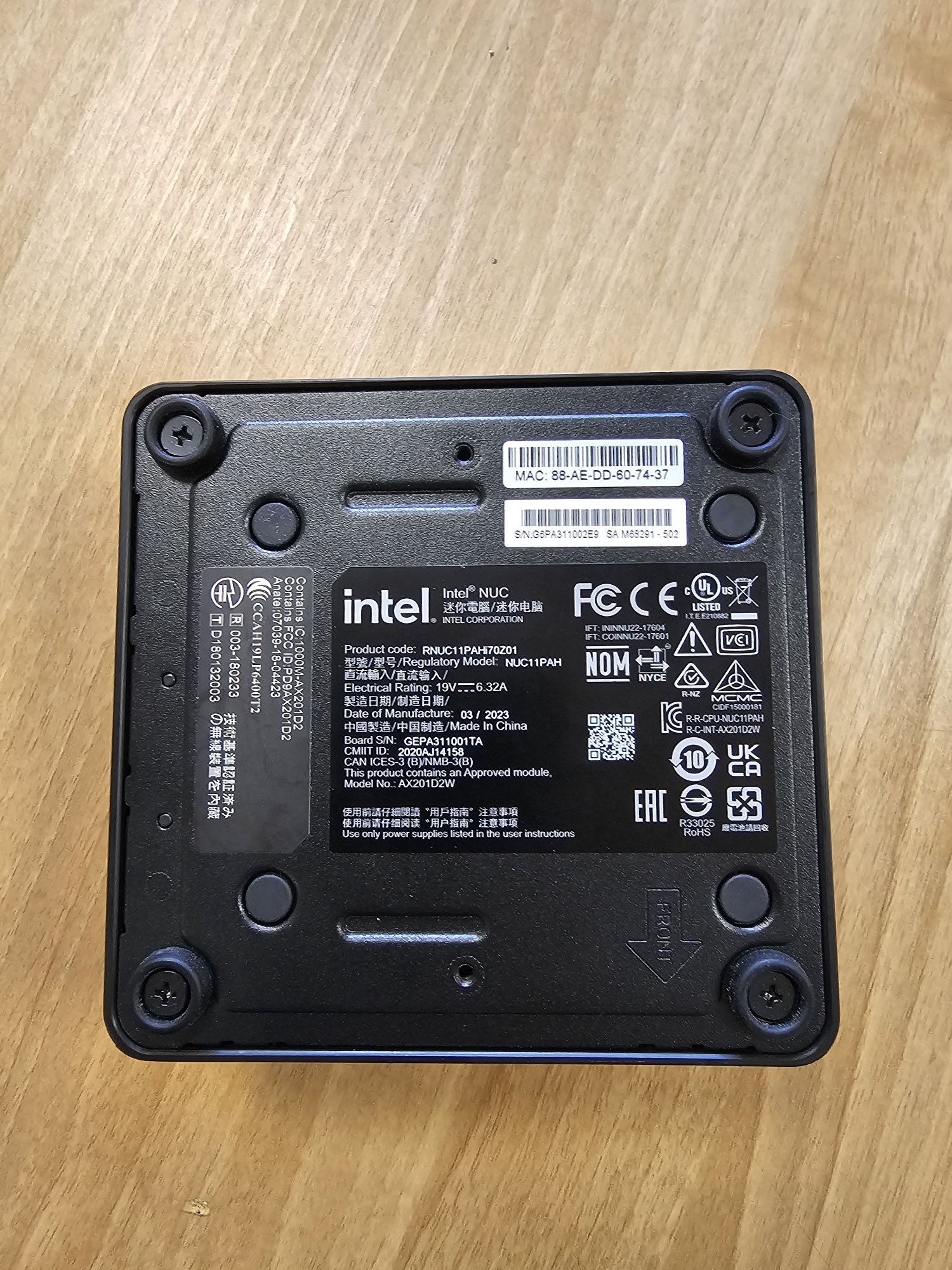 Intel Мини ПК NUC 11 i7-1165G7  16/512GB SSD Win11 Pro + 120GB Sata