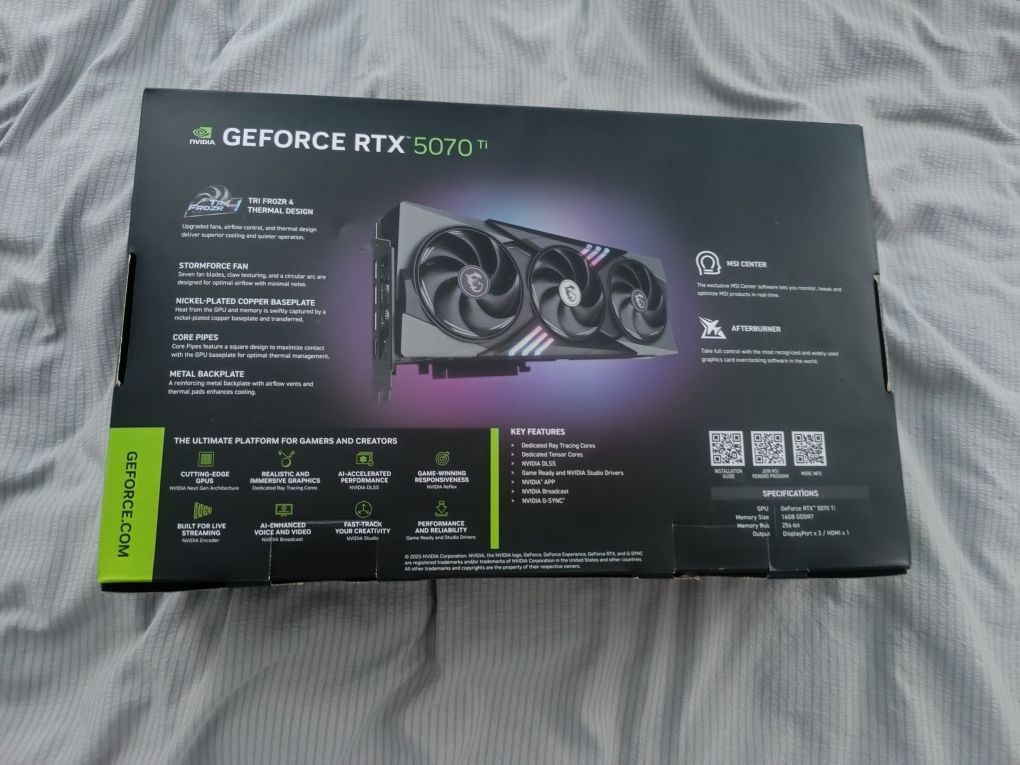 Продам видеокарту Geforce rtx 5070ti