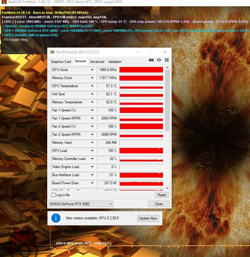 Видеокарта GIGABYTE 3080 GAMING OC 10 GB