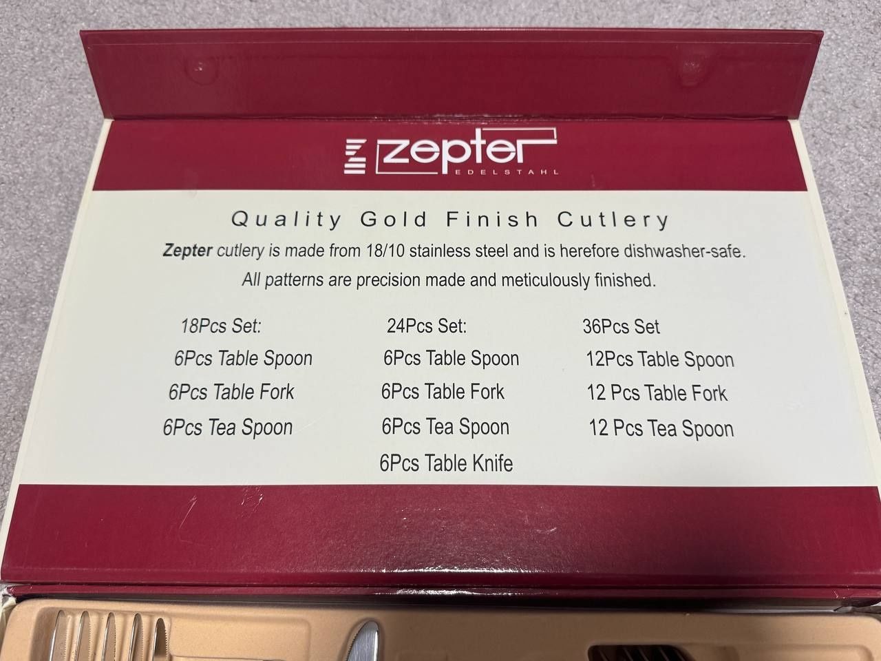 Продам набор столовых приборов Zepter на 6 персон, 24 предмета