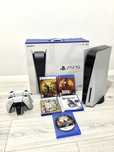 Продам новый Sony PlayStation 5 +2 геймпада + подставка-зарядка +5 игр