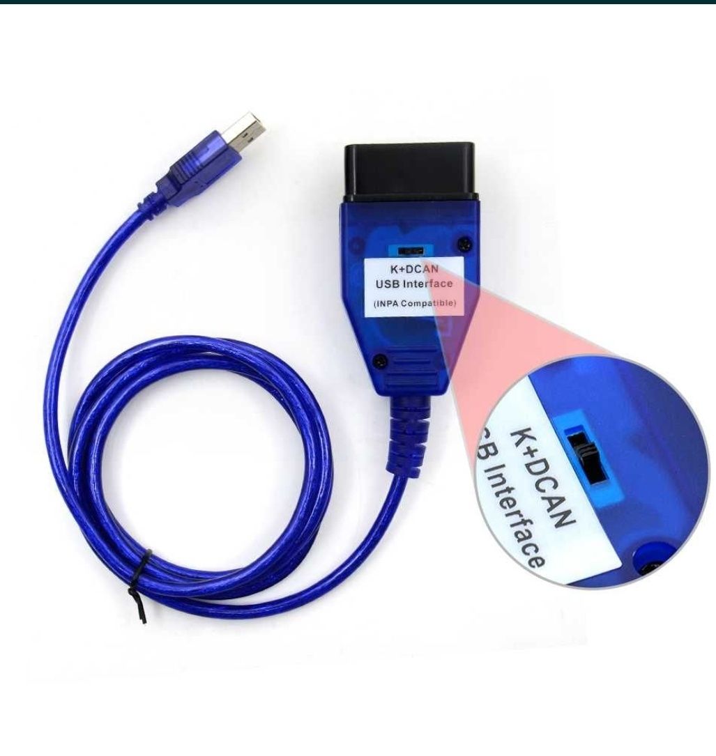 Кабель vag kkl 409.1 ;BMW k-dan; удлинитель тель OBD2 launch.