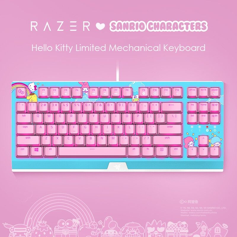 Продаю механическую розовую клавиатуру Razer Hello Kitty Edition