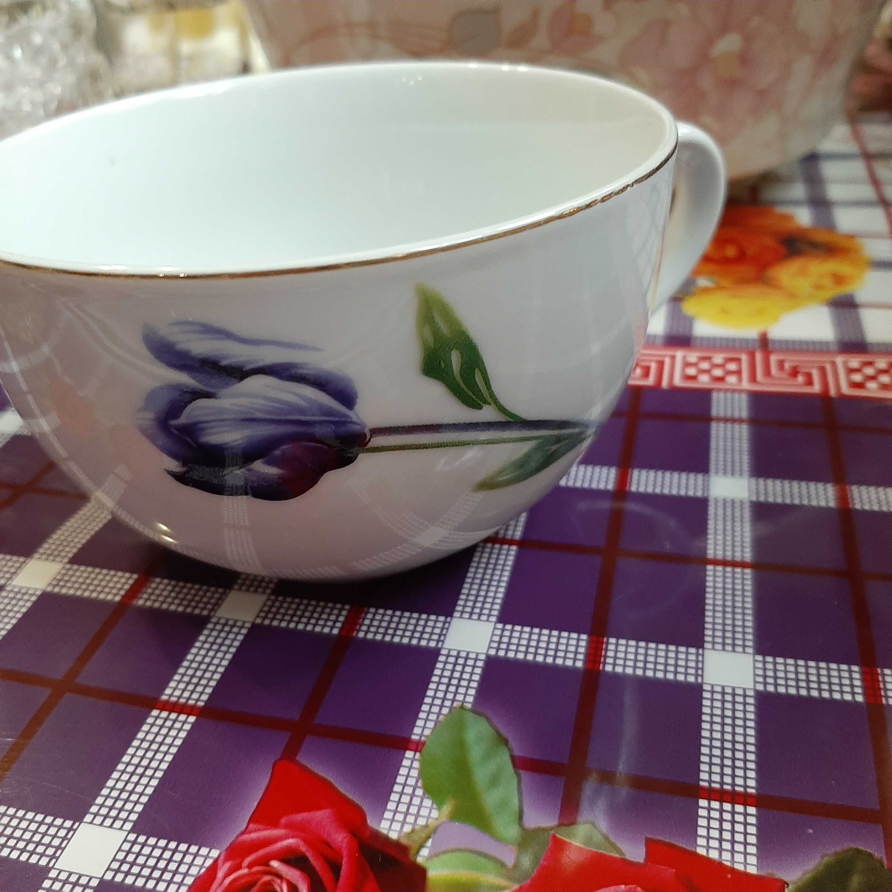Чашка бульонная аркопал,  молочник, чашки для чая