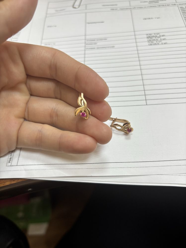Серьги золото 2,5гр