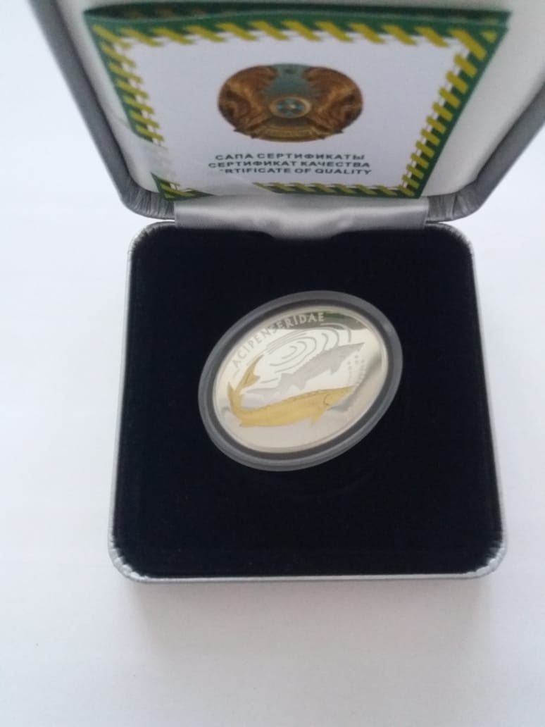Монета 925 пробы осетр