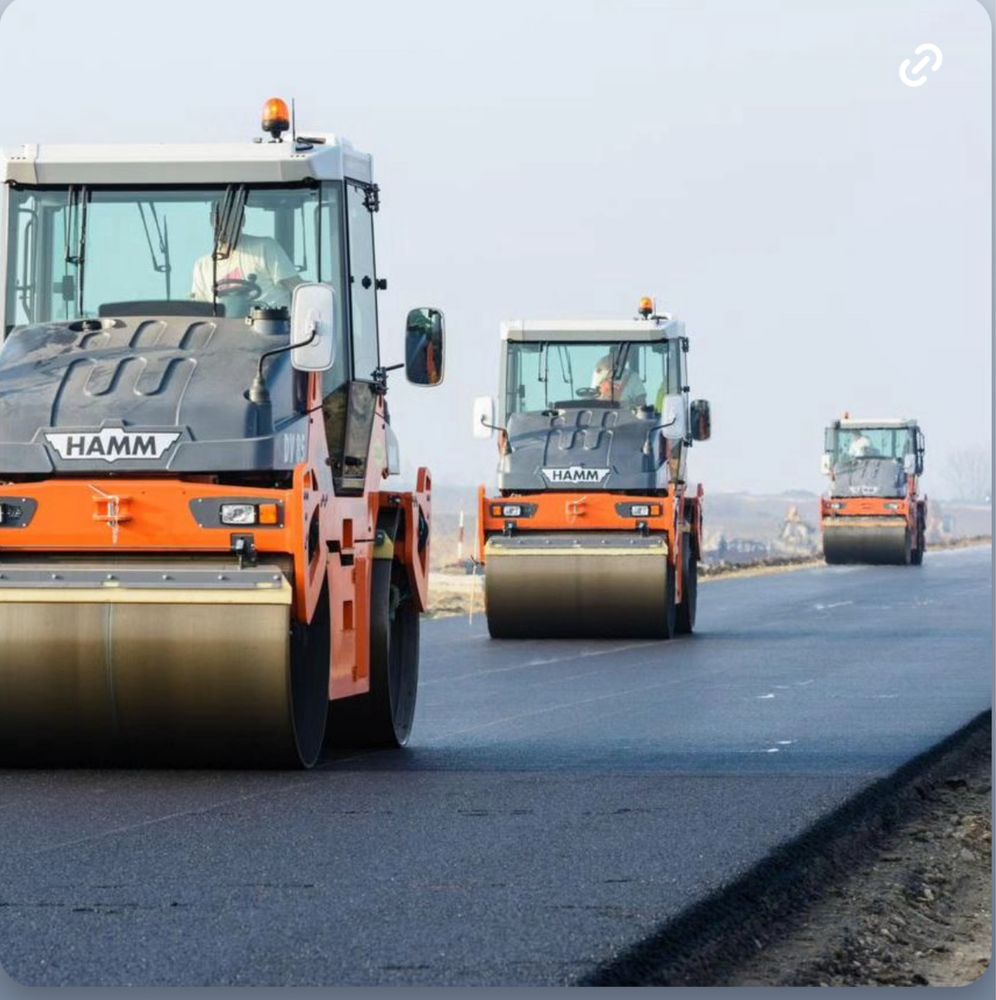 Укладка асфальта ,асфальтирование с катками 3,5,8,16 тон, буу асфальт