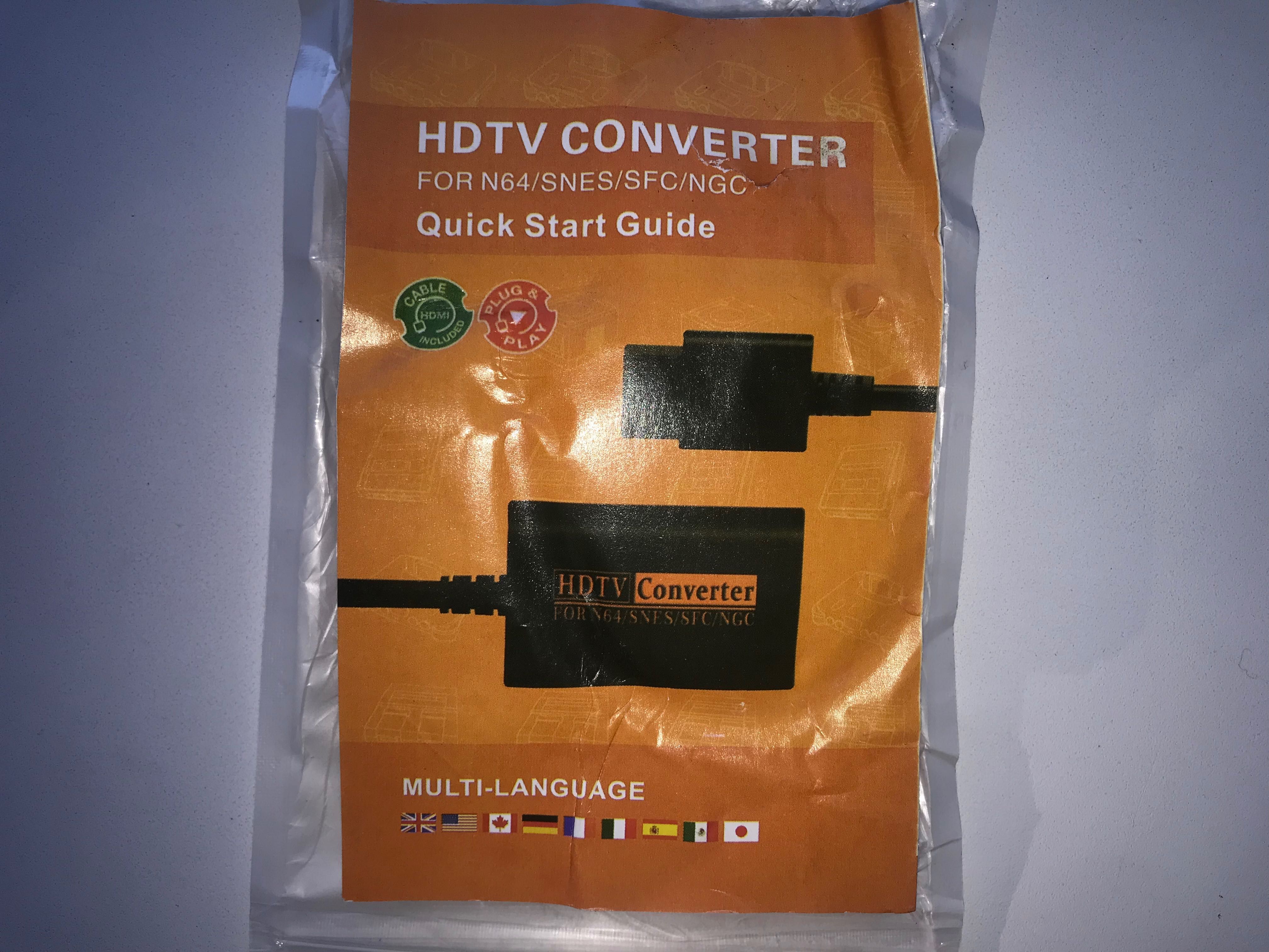 Hdmi adapter Nintendo 64, Snes,GameCube