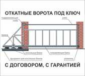 Откатные ворота под ключ, с договором и гарантией