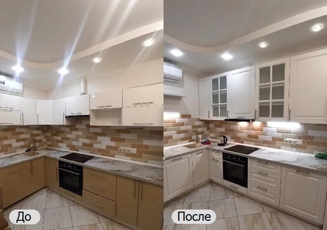 Реставрация фасадов кухни и шкафов