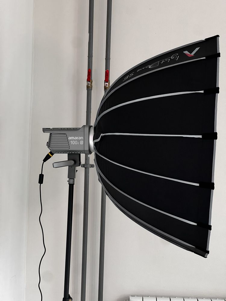 Основной свет Aputure Amaran 100d + Софтбокс Aputure Light Dome miniSE