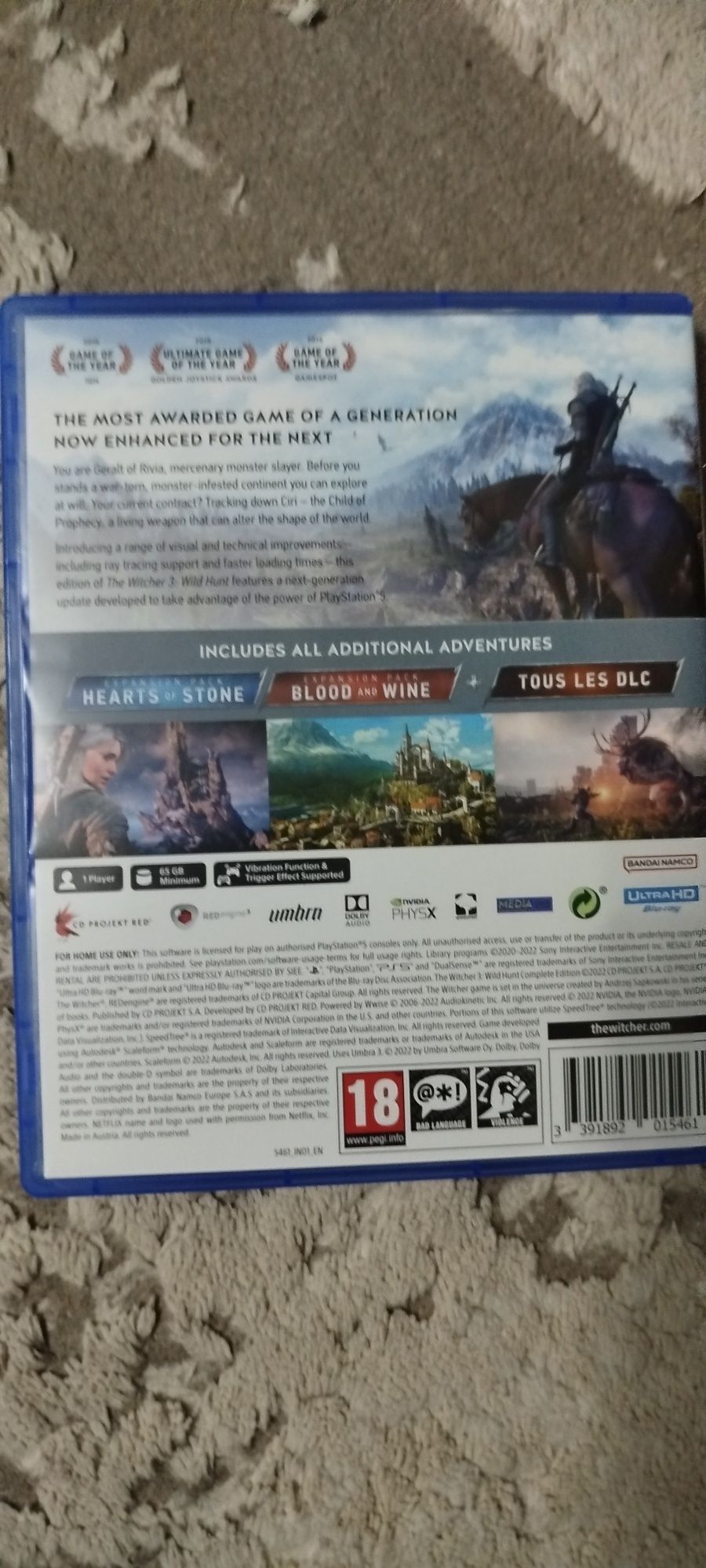 Игра на ps 5 Ведьмак 3 дикая охота