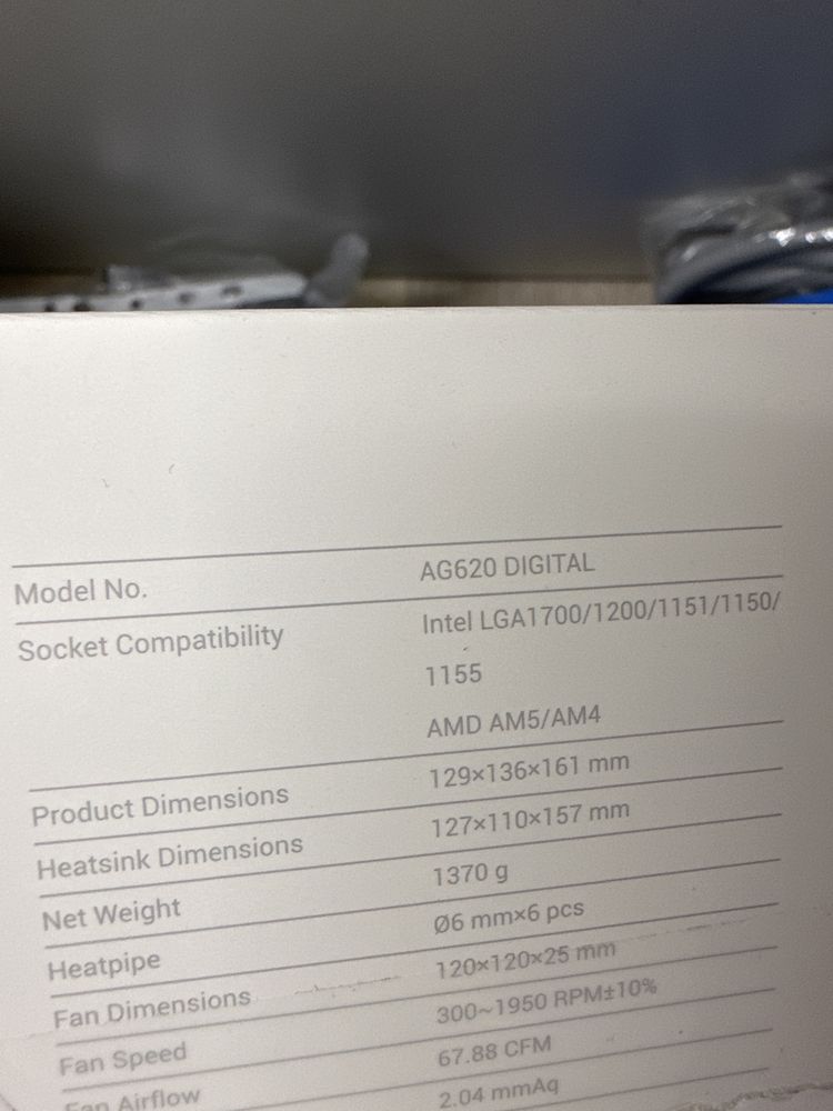 Продам охлаждение для процессора Deepcool AG620 Didital