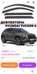 Дефлекторы/Ветровики на Hyundai Tucson 2021/2024 длинная база