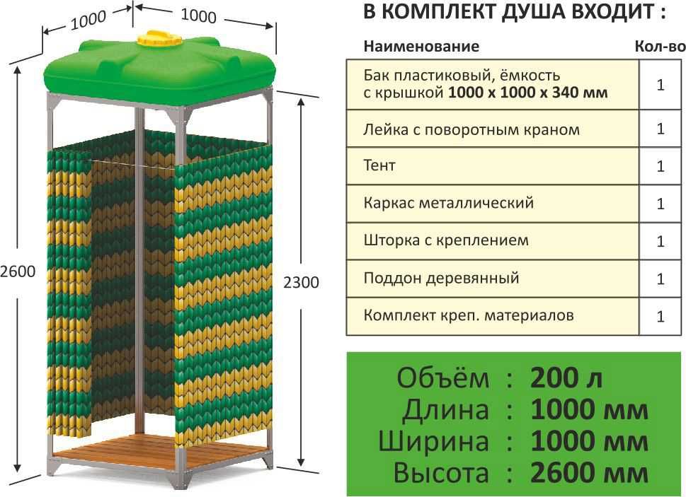 Летний душ KSC с завода в наличии