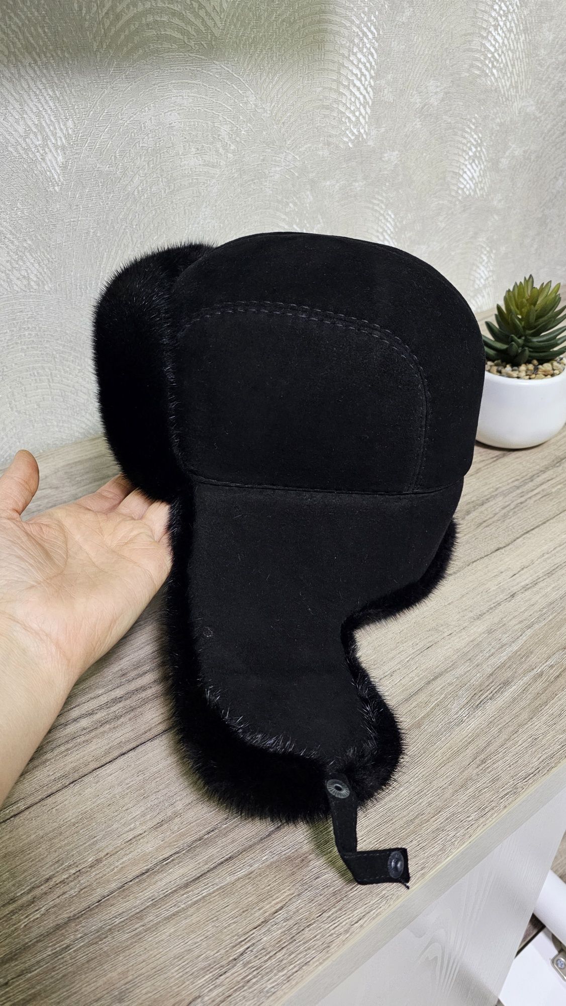 Мужская шапка  из норки