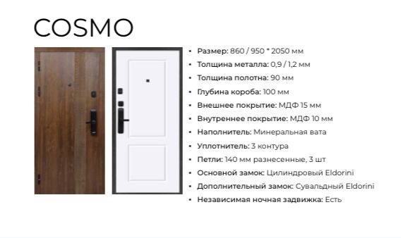 Входные двери со встроенным электронными замками