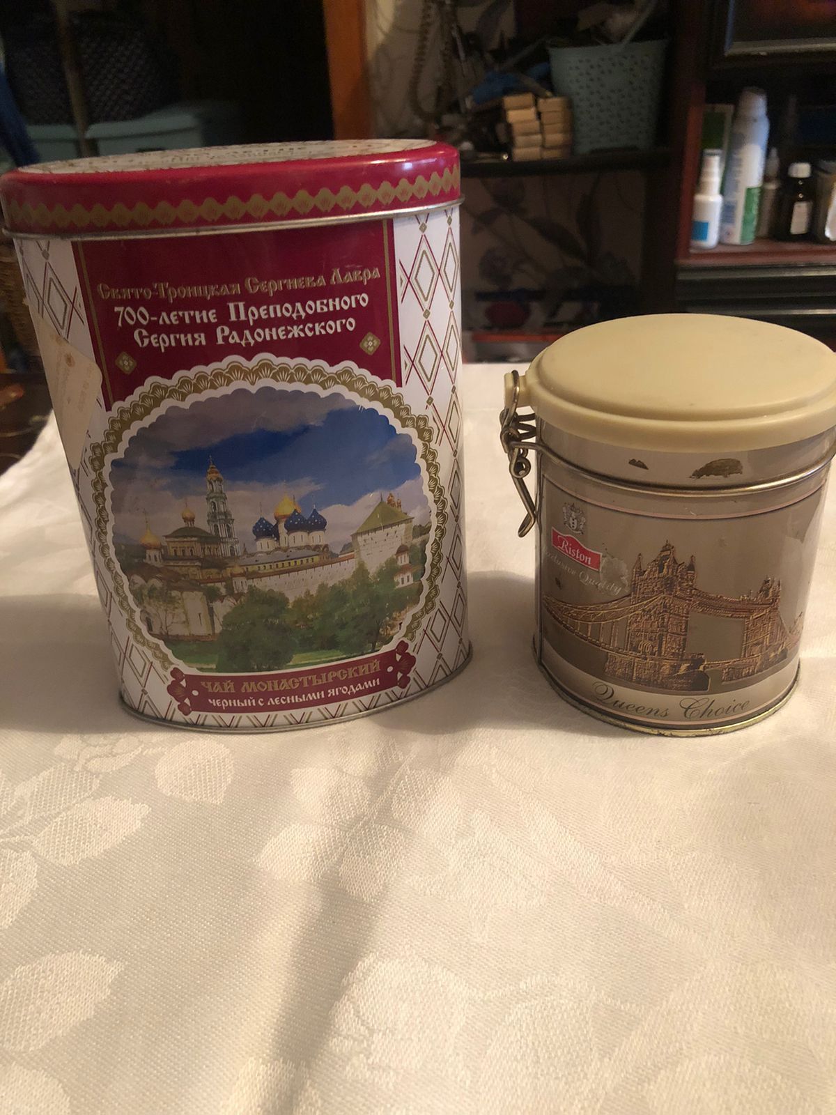 Жестянные баночки-шкатулки, разные размеры