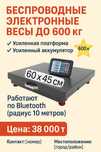 Беспроводные напольные торговые весы 600 кг — Алматы"