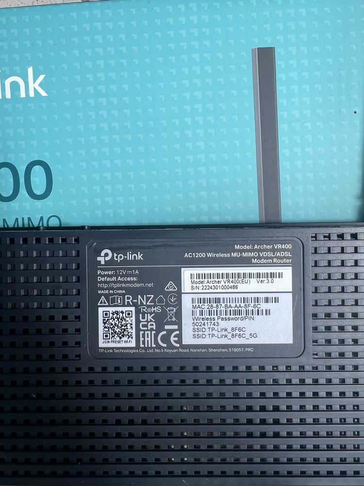 Роутер tp-link AC1200 Wirelles MU-MIMO VDSL/ADSL