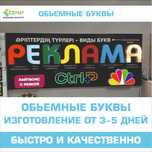 Наружная реклама, Объемные буквы, Вывески
