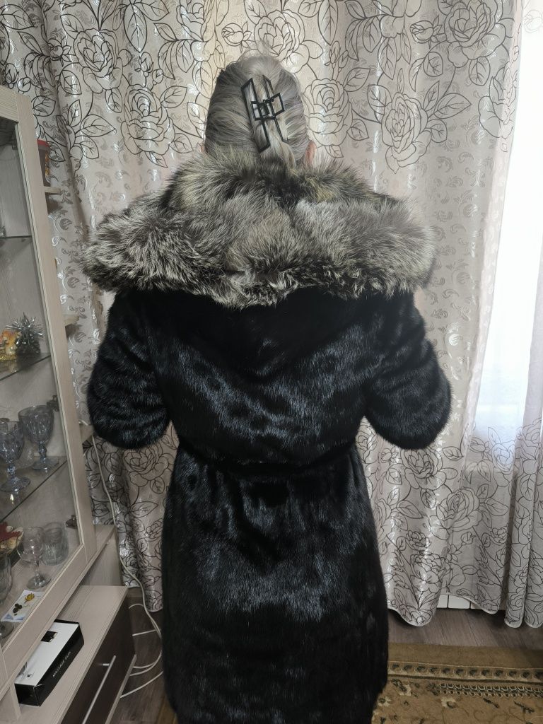 Шуба + мех жилет