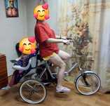 Продам взросый трехколесный велосипед для мамы с ребенком